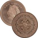 Medalhão de Cobre Puro .999 de 57 g (Calendário Asteca)
