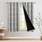 Medalhão de damasco azul Blackout Curtains jinchan 180x180cm