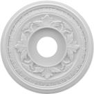 Medalhão de teto Ekena Millwork Baltimore em PVC termoformado