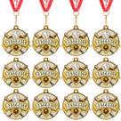 Medalhas esportivas Ecation Baseball Gold 5x5 cm, pacote com 12