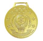 Medalhas esportivas honra ao mérito metalizada 50 mm grossa 12 pçs