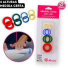 Medida Certa para Rolo de Massas 4 Alturas Silicone Resistente Mago - 8 Anéis