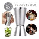 Medidor de Bebidas Premium Aço Inox Dose Dupla 30ml e 60ml Ke Home