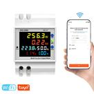 Medidor De Energia Inteligente WiFi Tuya, Monitor De Tensão E Corrente DIN-Rail, Medidor De Energia