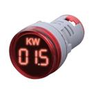 Medidor de potencia 22mm modelo ad16-22kw r vermelho