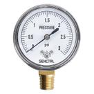 Medidor de pressão SENCTRL 0-3 Psi de baixa pressão com mostrador de 2,5 cm Medidor de pressão SENCTRL 0-3 Psi de baixa pressão com mostrador de 2,5 cm