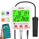Medidor de Qualidade da Água GIDIGI 8 em 1 WiFi Monitor de pH e EC Medidor de Qualidade da Água GIDIGI 8 em 1 WiFi Monitor de pH e EC
