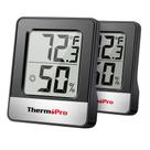 Medidor de umidade ThermoPro TP49 Digital Black, pacote com 2 unidades
