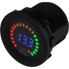 Medidor de voltagem Sea-Dog Round DC 5V-15V com mostrador arco-íris Medidor de voltagem Sea-Dog Round DC 5V-15V com mostrador arco-íris