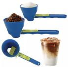 Medidor Deslizante Scoop Whey Creatina Café Funil COR:AZUL