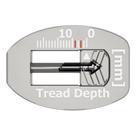 Medidor Profundidade Sulco Pneu Manual 0/10mm Plástico