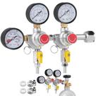 Medidor regulador de CO2 VEVOR 0-4Bar com válvula de retenção, medidor triplo