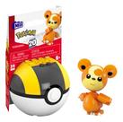 Mega C. Pokémon Jogo De Construção Pokébola Mattel-teddiursa