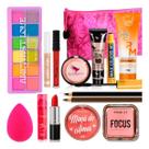 Mega Combo Maquiagem Batom Matte Blush Pó Bronzeador Sombra