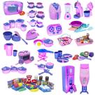 Mega Kit Completo Infantil Cozinha Eletro Mercado 131pç