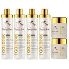 Mega Kit Hidratação Ouro 2 Kit Gold 24k Dama Hair Revitalização Capilar 6 Itens