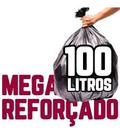 Mega Reforçado Saco De Lixo 100 Litros 100 Un Preto