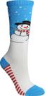 Meia 3/4 Cano Alto Natal Boneco de Neve Infantil divertida