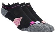 Meia 3 Pares Feminina Marled Cushion Low Preto Skechers
