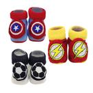 Meia 3d bebê pantufa personagens com 3 pares menino Meia 3d bebê pantufa personagens com 3 pares menino