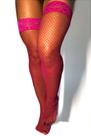Meia 7/8 arrastão com renda floral transparente Meia 7/8 arrastão com renda floral transparente