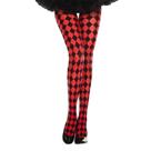 Meia 7/8 Rainha de Copas Losango Quadriculado Xadrez - Festa Fantasia Cosplay Carnaval