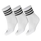 Meia Adidas 3S C SPW Mid 38 Ao 40 - Pack Com 03 Pares - Branco e Preto