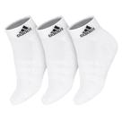 Meia Adidas Ankle Cushioned Sportswear 38 ao 40 - Pack com 3 Pares - Branca