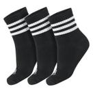 Meia Adidas Cushioned 3s Sportswear Cano Medio 38 ao 40 Pack Com 3 Pares Preto e Branco