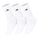 Meia Adidas Essentials Crew - Pack com 3 Pares - Branca