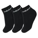 Meia Adidas Lin Ankle 35 ao 37 - Pack com 3 Unidades Preto