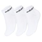 Meia Adidas Linear Ankle Cushioned 35 ao 37 - Pack com 03 Pares Branco