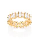 Meia aliança 18k com zircônias BRANCO 513283 Rommanel