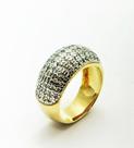 Meia Aliança Pavé De Microzirconias Banho Ouro 18k 2645