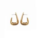 Meia argola triangular acetinada banhada a ouro