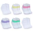 Meia baby aldodão kit revenda 6 pares meias infantil menino e menina 0 a 6 meses coloridas