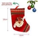 Meia Bota Natal Cordão Papai Noel Enfeite Decoradas Feliz