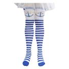 Meia Branca com Listras Azul Estampada Marinheira