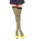 Meia Calça 7/8 Listrada Cosplay Preto e Amarelo Meia Calça 7/8 Listrada Cosplay Preto e Amarelo