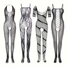 Meia-Calça Arrastão kit 4 com Virilha Aberta, Lingerie Intima ElaShopp
