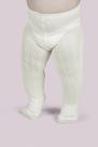 Meia calça duck trabalhada - fio 80 off white zero