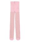 Meia Calça Infantil Rosa Canelada Fio 80 - Malwee