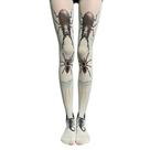 Meia-calça JOLILUNA estampada com insetos Whimsy, branca transparente, tamanho único Meia-calça JOLILUNA estampada com insetos Whimsy, branca transparente, tamanho único