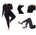 Meia Calça Legging (PLUS SIZE) FLANELADA Inverno Frio Quentinha 38a46