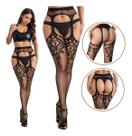 Meia Calça Sexy Arrastão Desenhada Cinta Liga Provocante