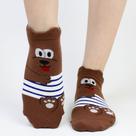 Meia cano baixo urso