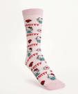 Meia Cano Longo Feminina Estampada Hello Kitty Sanrio-09639 Meia Cano Longo Feminina Estampada Hello Kitty Sanrio-09639