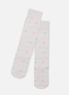 Meia Cano Puket Menina Bolinhas Off White 23 a 33