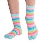 Meia Chinelinho Puket Kids CB8256 Cor:VerdeAgua com listras Coloridas Tamanho:28-33 Meia Chinelinho Puket Kids CB8256 Cor:VerdeAgua com listras Coloridas Tamanho:28-33