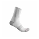 Meia Ciclismo Castelli Superleggera W12 Branco Feminino